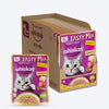 Whiskas Tasty Mix Wet Food Made With Real Fish(Tuna), Chicken & Carrot in Gravy For Adult (1+ year) Cat - 70 gm Pack - Heads Up For Tails