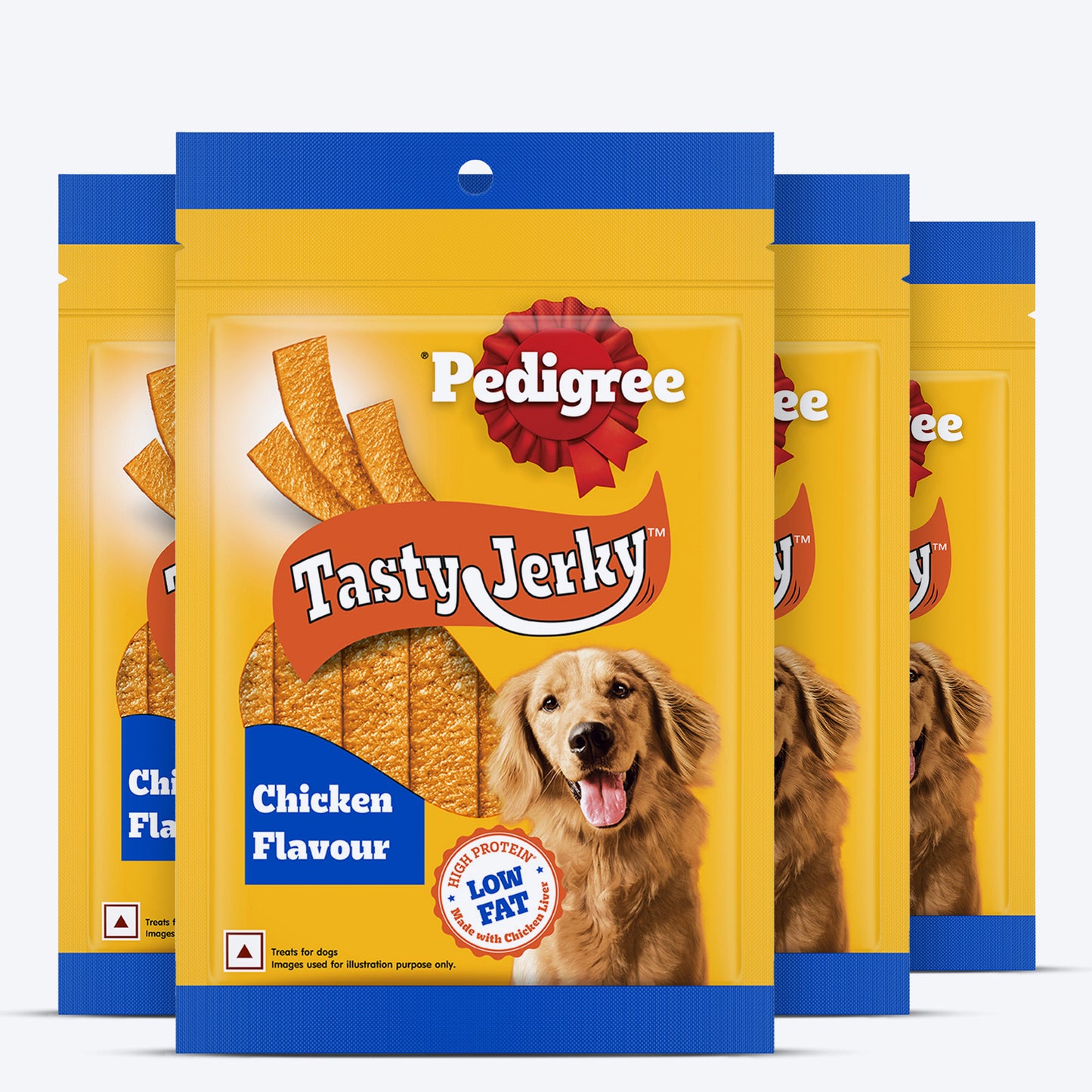 Pedigree Tasty Jerky Chicken Flavour Treat For Adult Dog - 70 g - Heads Up For Tails