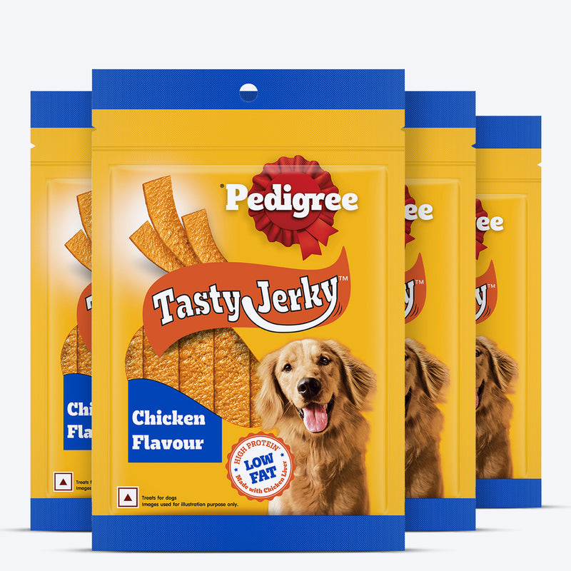 Pedigree Tasty Jerky Chicken Flavour Treat For Adult Dog - 70 g - Heads Up For Tails