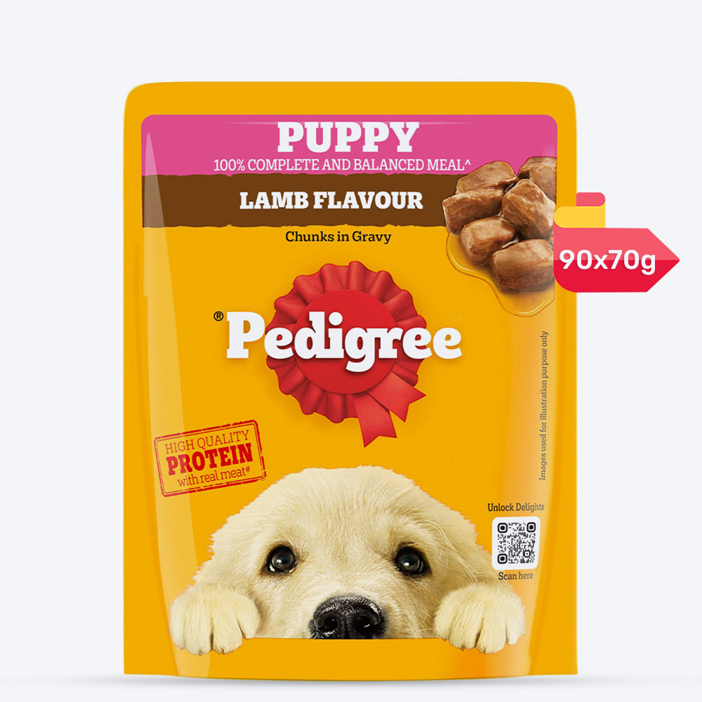 Pedigree Lamb Chunks In Gravy Puppy Wet Food - 70 g - Heads Up For Tails