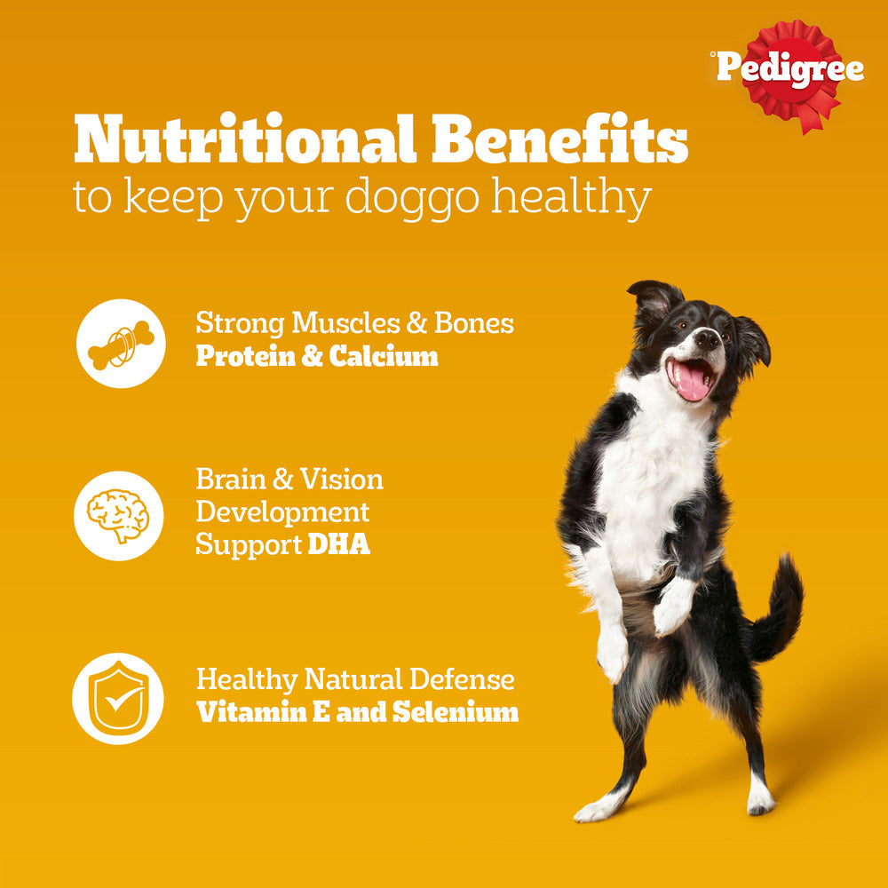 Pedigree Roasted Lamb Chunks In Gravy Puppy Wet Food - 130 g - Heads Up For Tails