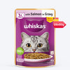 Whiskas Salmon in Gravy (1+ Years) Wet Food For Adult Cat - 80 gm Pack - Heads Up For Tails