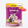 Whiskas Chicken in Gravy (2-12 Months) Wet Food For Junior Kitten - 80 gm Pack - Heads Up For Tails