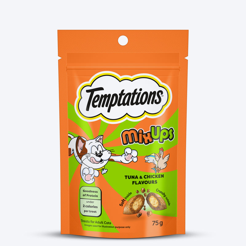 Temptations MixUps Tuna & Chicken Flavours Cat Treat - 75 g - Heads Up For Tails