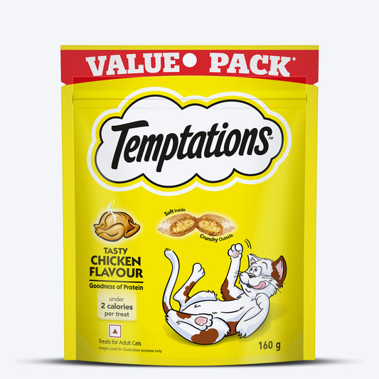 Temptations Tasty Chicken Flavour Cat Treat - 160 g - Heads Up For Tails