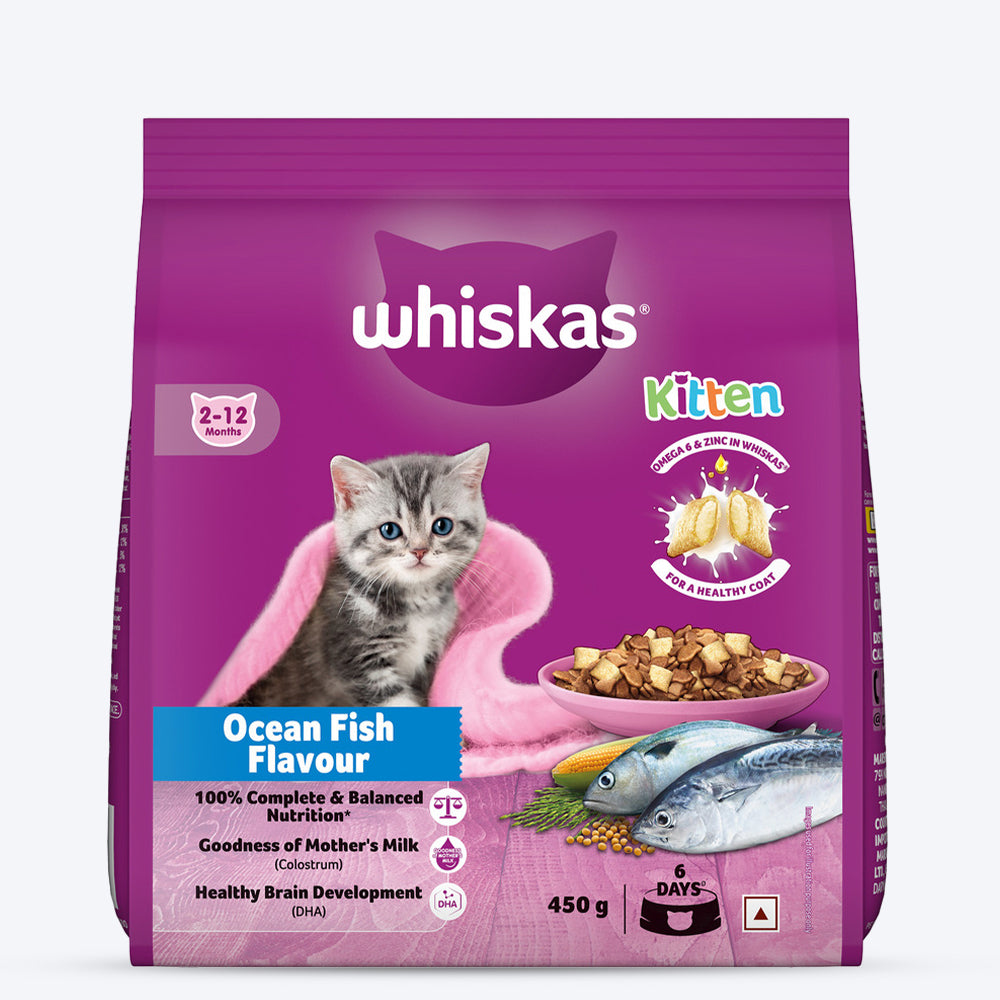Whiskas Ocean Fish Dry Food For Mother & Baby(Kitten) - Heads Up For Tails