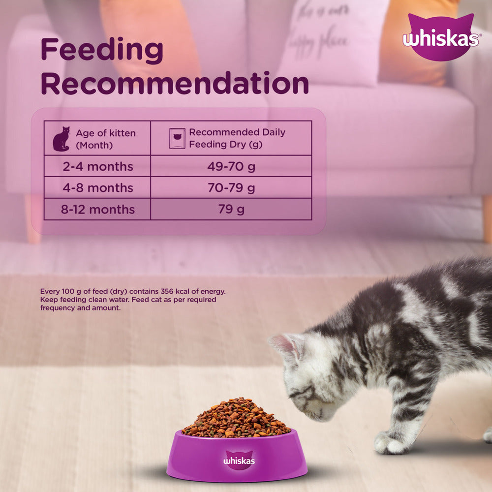 Whiskas Ocean Fish Dry Food For Mother & Baby(Kitten) - Heads Up For Tails