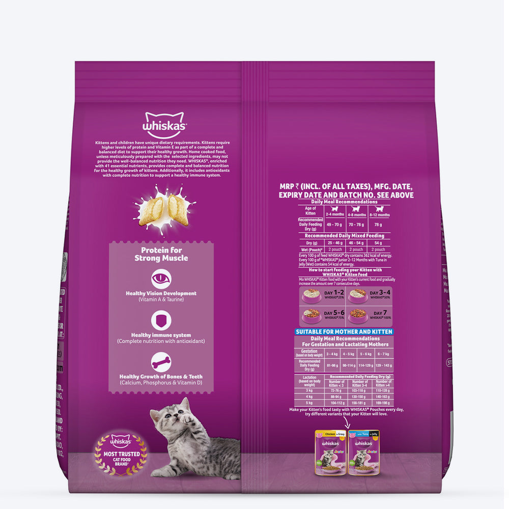 Whiskas Ocean Fish Dry Food For Mother & Baby(Kitten) - Heads Up For Tails