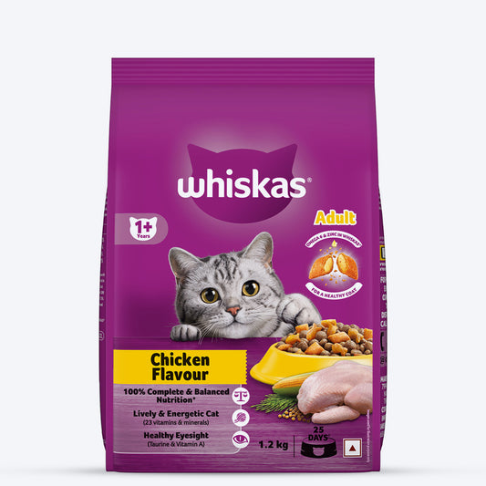 Whiskas Chicken Dry Food For Adult Cat - Heads Up For Tails