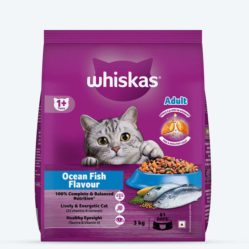 Whiskas Ocean Fish Dry Food For Adult Cat - Heads Up For Tails