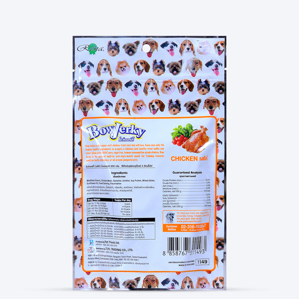Rena's Bow Jerky Chicken Dog Treat - 200 g - Heads Up For Tails