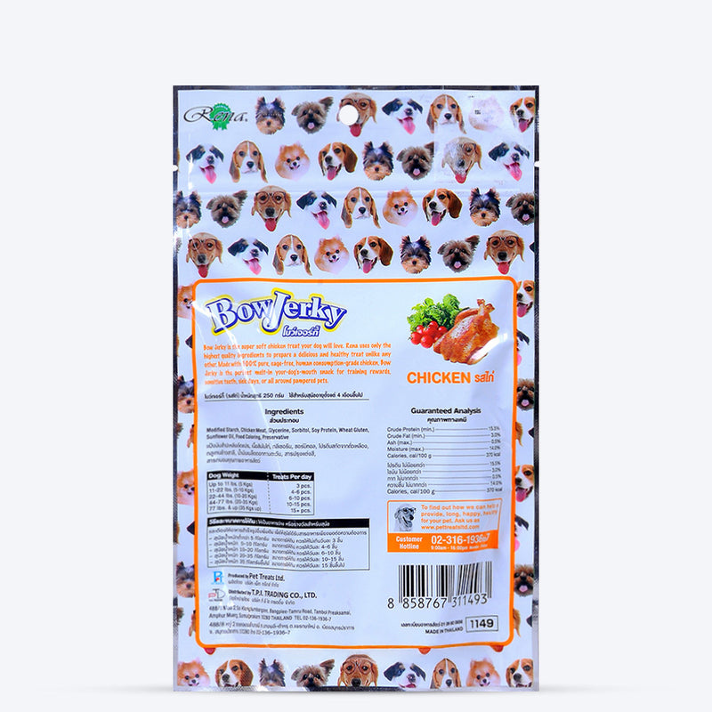 Rena's Bow Jerky Chicken Dog Treat - 200 g - Heads Up For Tails
