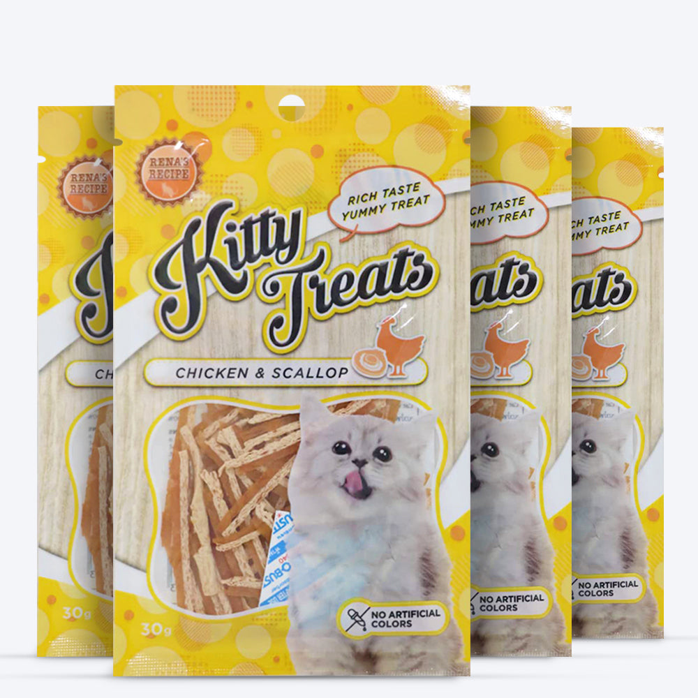 Rena's Recipe Chicken & Scallop Treats For Kitten - 30 g - Heads Up For Tails