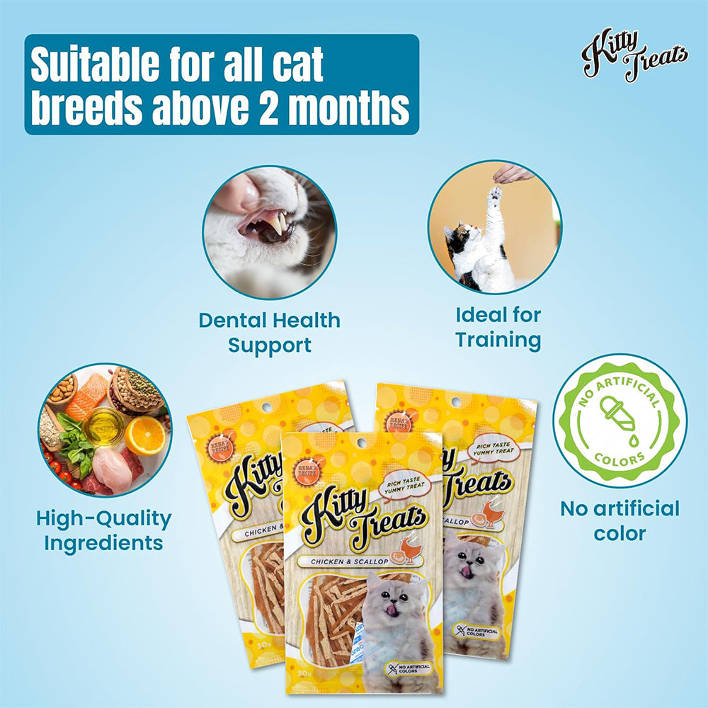 Rena's Recipe Chicken & Scallop Treats For Kitten - 30 gm_07