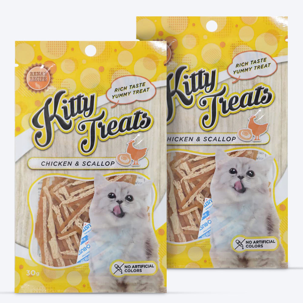 Rena's Recipe Chicken & Scallop Treats For Kitten - 30 g - Heads Up For Tails