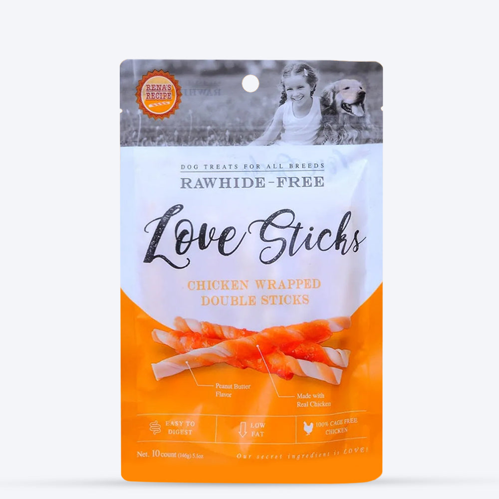 Rena's Recipe Chicken Wrapped Double Dog Sticks -146 g (10 Pcs) - Heads Up For Tails