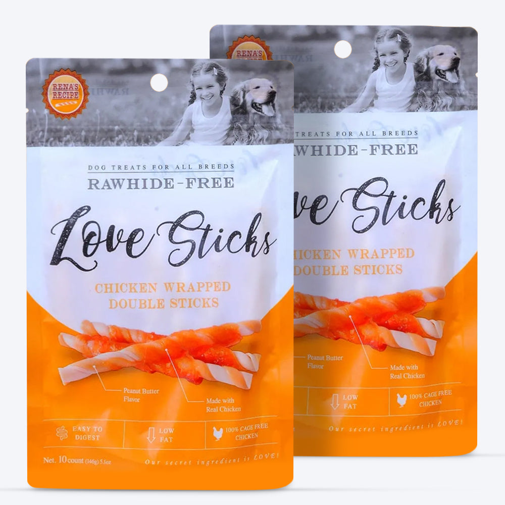 Rena's Recipe Chicken Wrapped Double Dog Sticks -146 g (10 Pcs) - Heads Up For Tails
