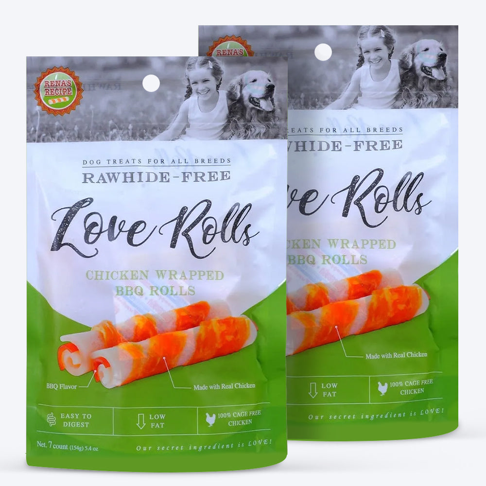 Rena's Recipe Chicken Wrapped BBQ Dog Rolls - 154 g - 7 Pcs - Heads Up For Tails