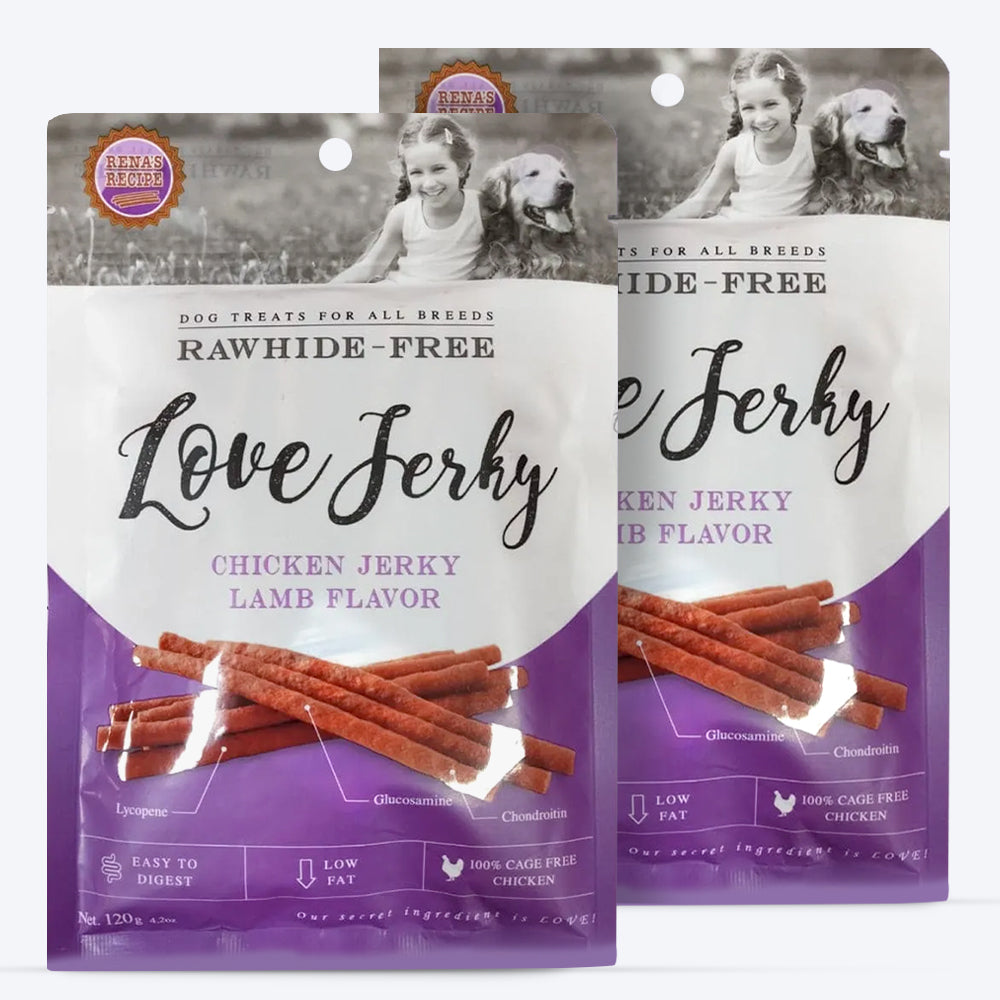 Rena's Recipe Chicken Jerky Lamb Flavor Dog Treat - 120 g - Heads Up For Tails