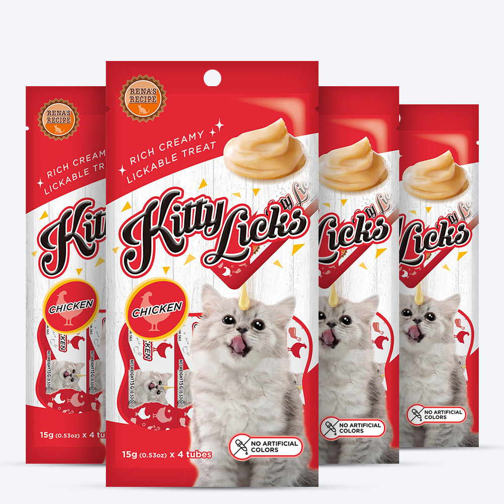Rena's Recipe Kitty Licks Chicken Cat Treat Tubes - Heads Up For Tails