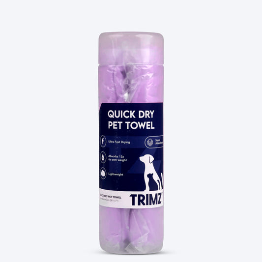 Trimz Quick Dry Absorption Pet Towel - Purple - 01