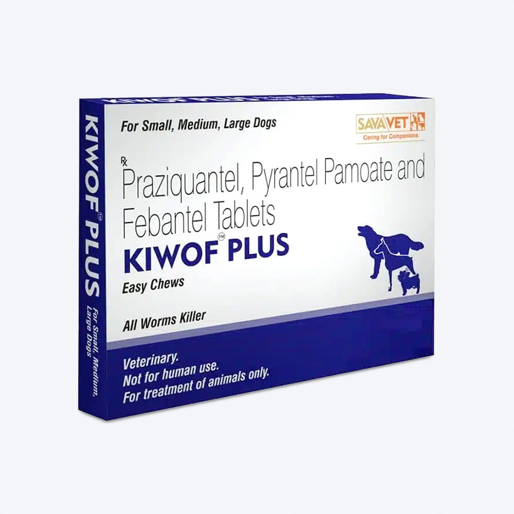 Savavet Kiwof Plus Dewormer Tablets For Dog - All Breed - 1 x 10 Tablets - Heads Up For Tails