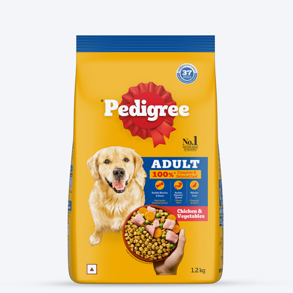 Pedigree Chicken & Vegetables Adult Dry Dog Food - Heads Up For Tails