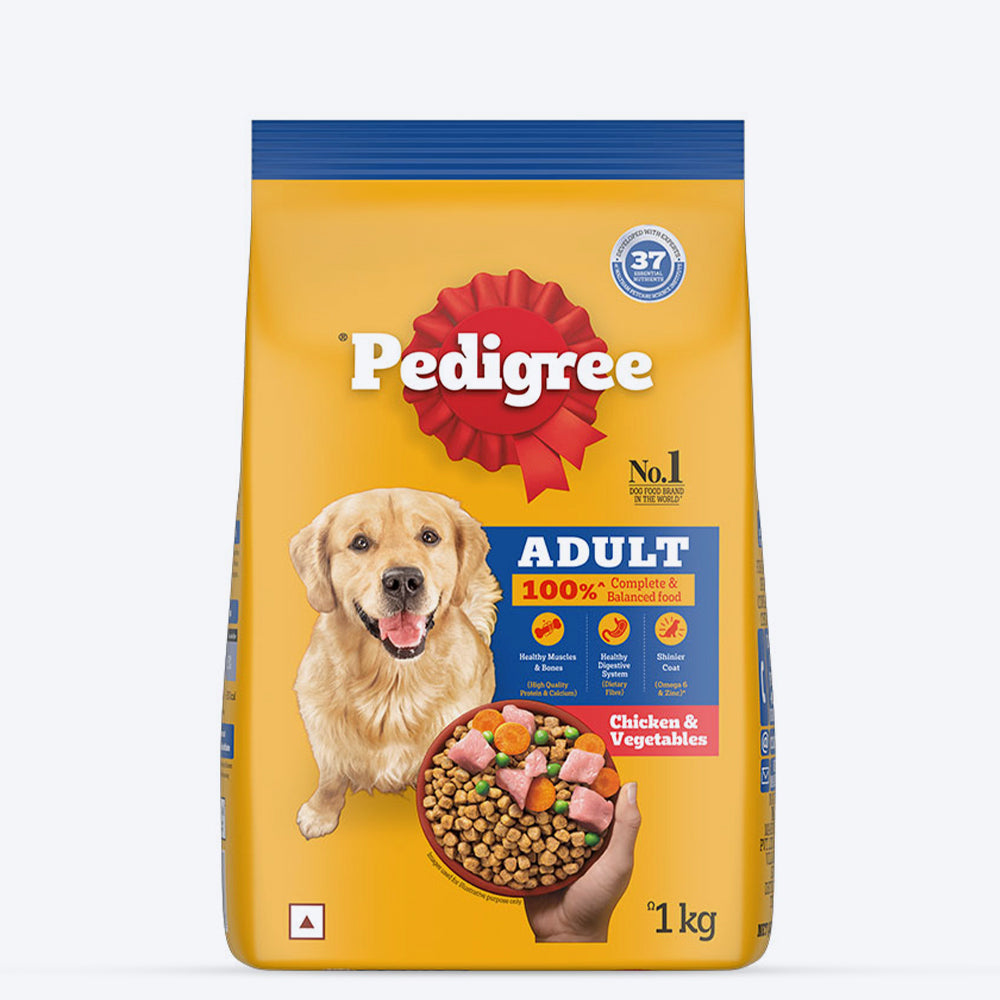 Pedigree Chicken & Vegetables Adult Dry Dog Food - Heads Up For Tails
