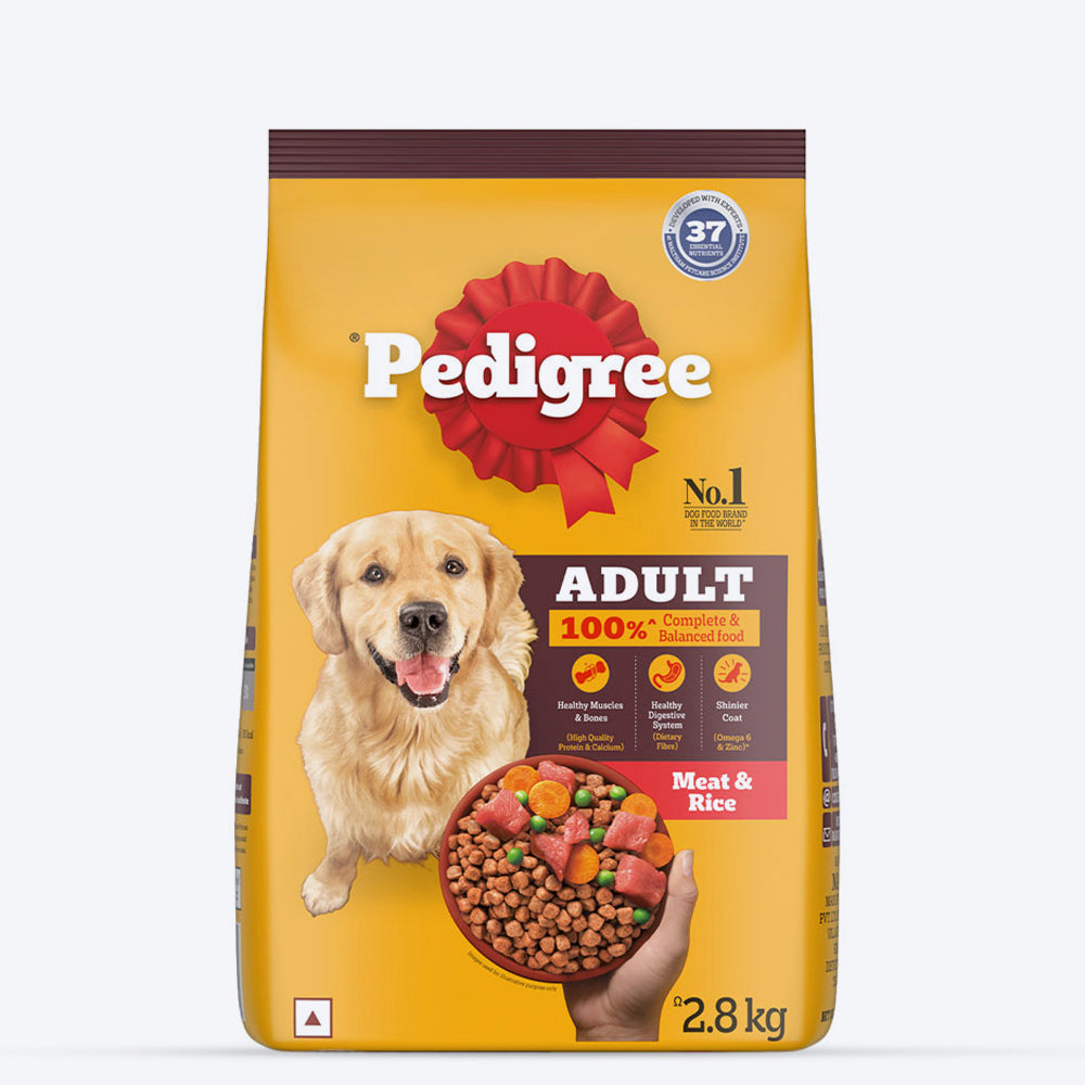 Pedigree Meat & Rice Adult Dry Dog Food - Heads Up For Tails