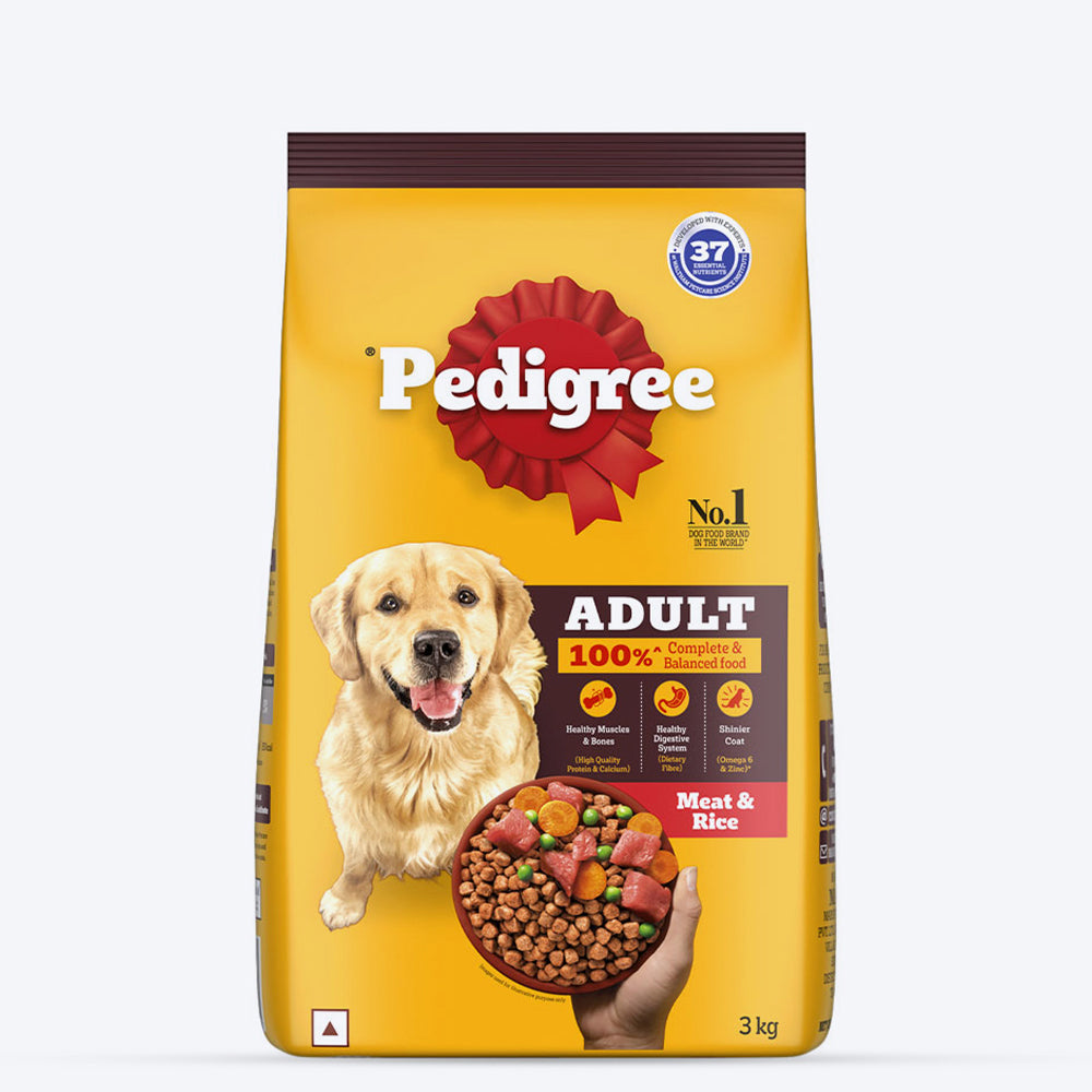 Pedigree Meat & Rice Adult Dry Dog Food - Heads Up For Tails