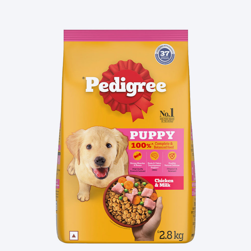 Pedigree Chicken & Milk Dry Puppy Food - Heads Up For Tails