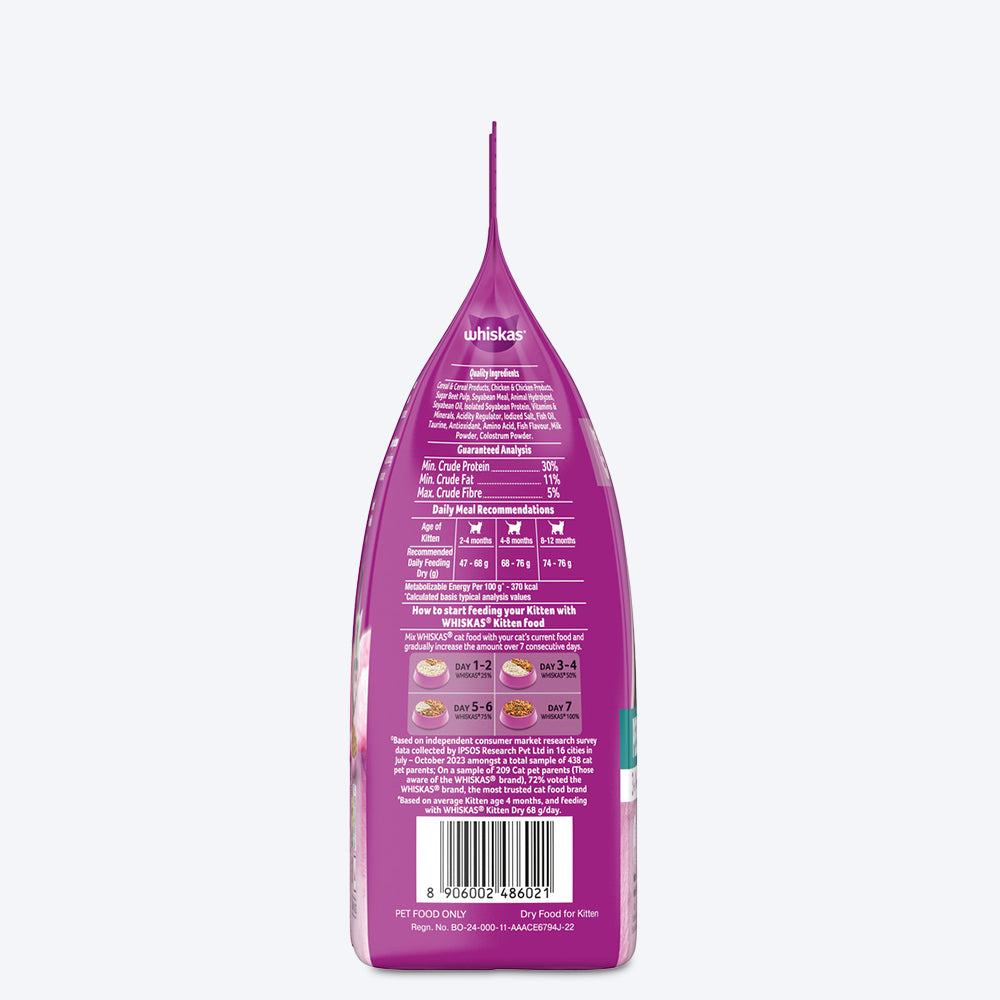 Whiskas Persian (3 In 1) Hair Solution Dry Food For Kitten - Heads Up For Tails