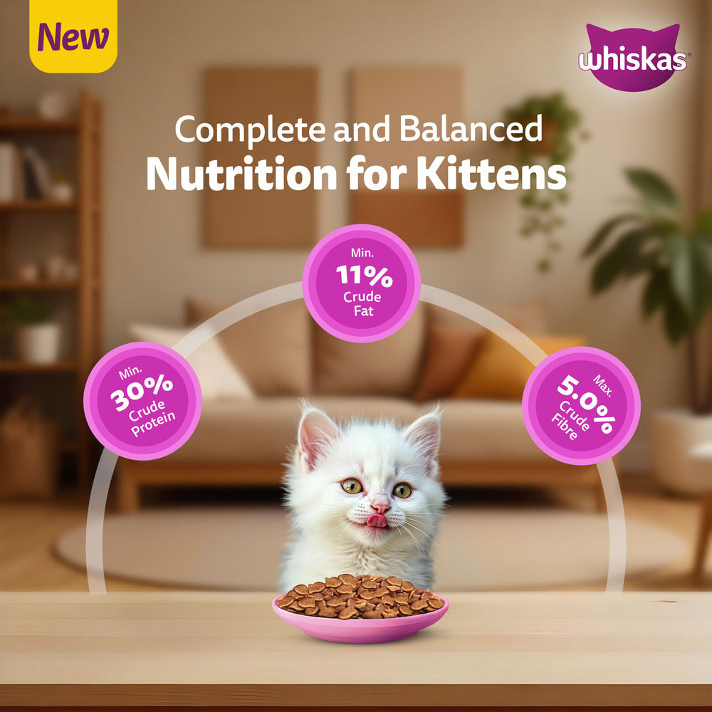 Whiskas Persian (3 In 1) Hair Solution Dry Food For Kitten - Heads Up For Tails