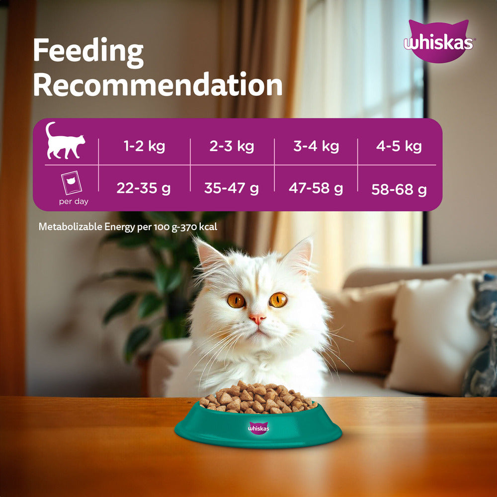 Whiskas Persian (3 In 1) Hair Solution Dry Food For Adult Cat - Heads Up For Tails
