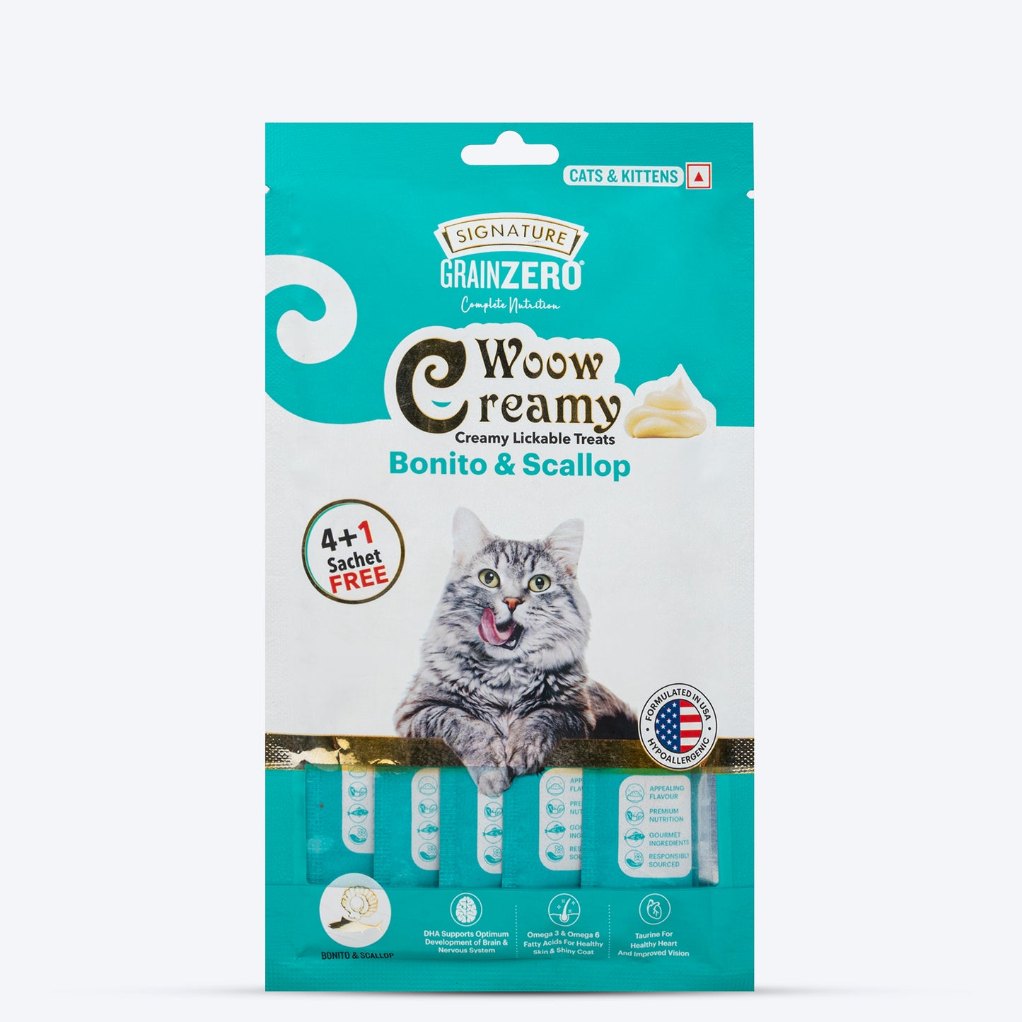 Signature Grain Zero Meowy Creamy Treat Mix For Cat & Kitten - Heads Up For Tails