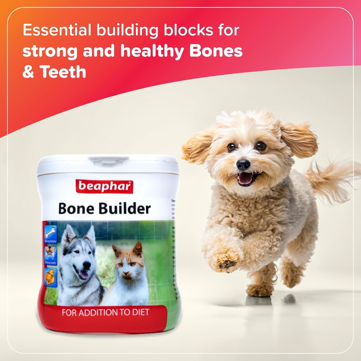 Beaphar Bone Builder For Dogs & Cats - 400 g - Heads Up For Tails