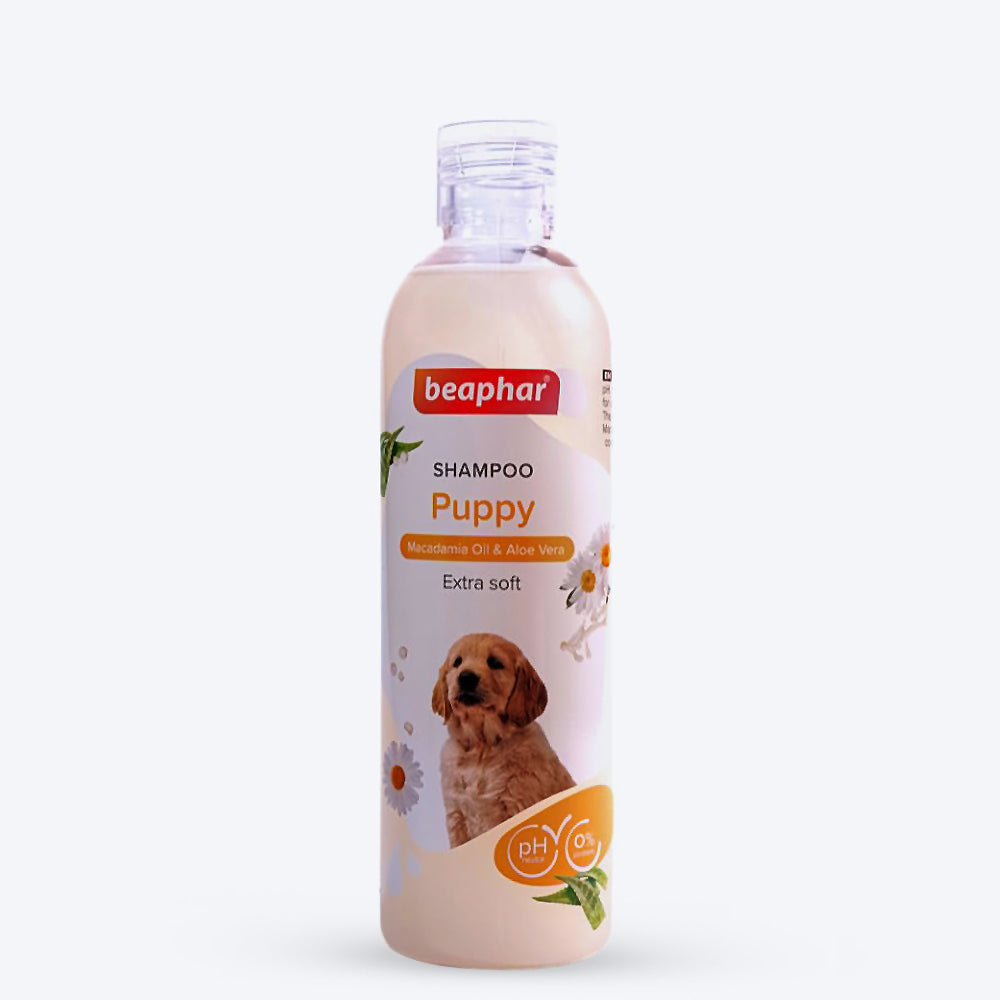 Beaphar Extra Soft & Glossy Coat Itch Relief Herbal Shampoo For Puppy - Macadamia Oil & Aloe Vera - 250 ml - Heads Up For Tails