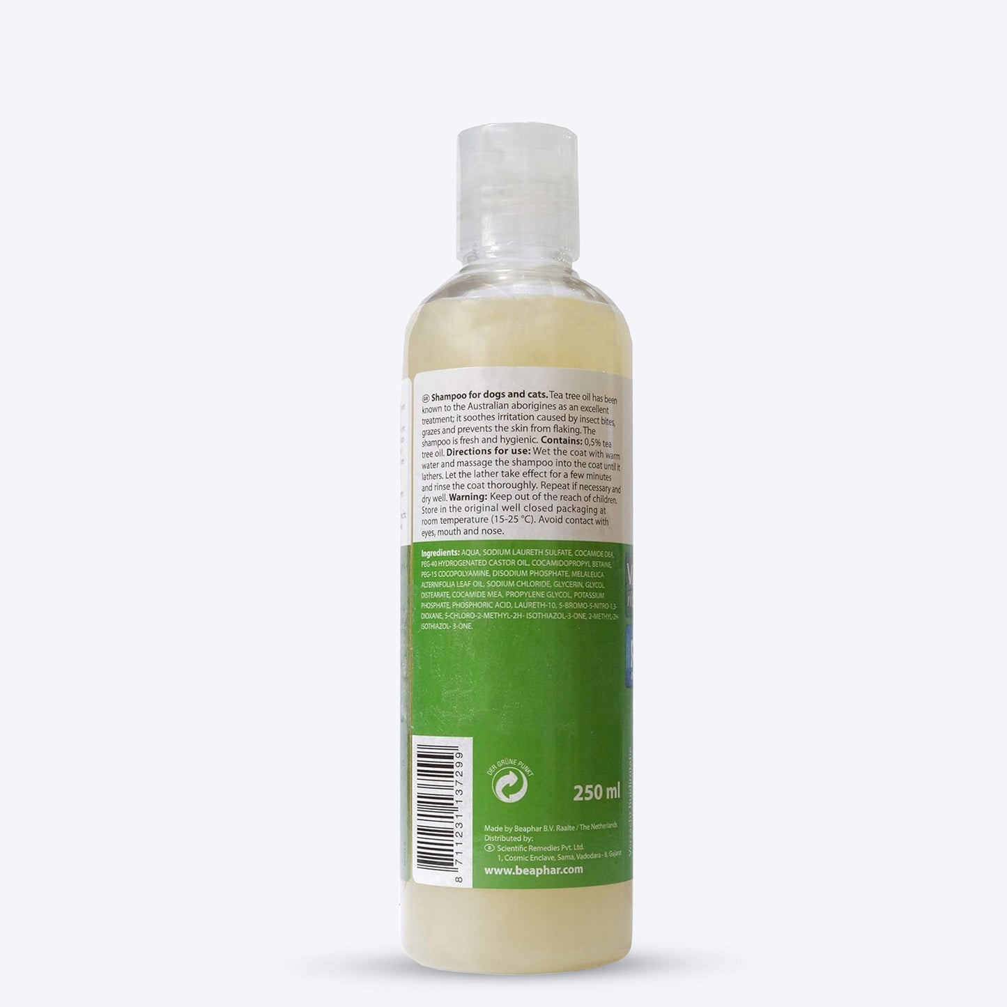 Beaphar Tea Tree Oil Shampoo For Dogs & Cats - 250 ml - Heads Up For Tails