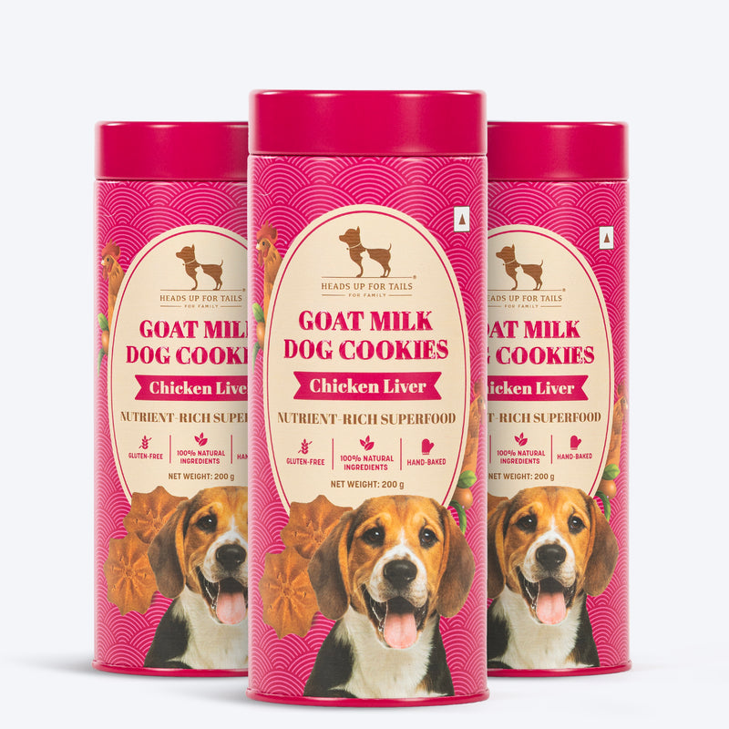 HUFT Goat Milk Dog Cookies - Chicken Liver - 200 g - Heads Up For Tails