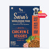 Sara's Wholesome Grain-Free Chicken & Veggies Dog Food for Dogs – Human-Grade, Preservative-Free – 300 gm - Heads Up For Tails