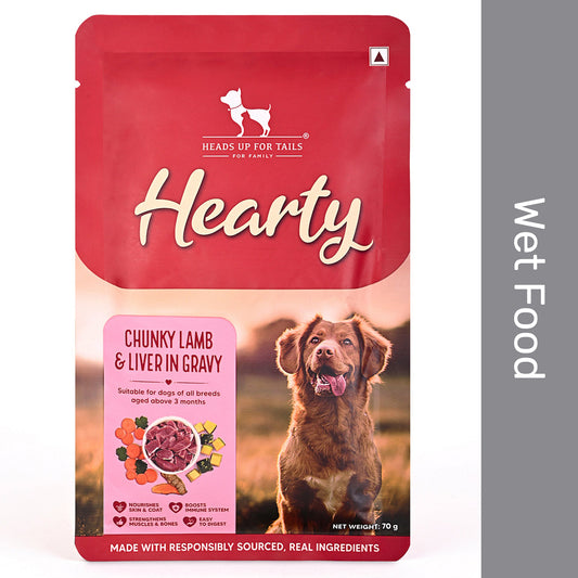 Hearty Chunky Lamb & Liver in Gravy Dog Wet Food 70g