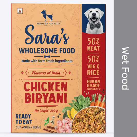 Sara's Wholesome Chicken Biryani Wet Dog Food Human-Grade