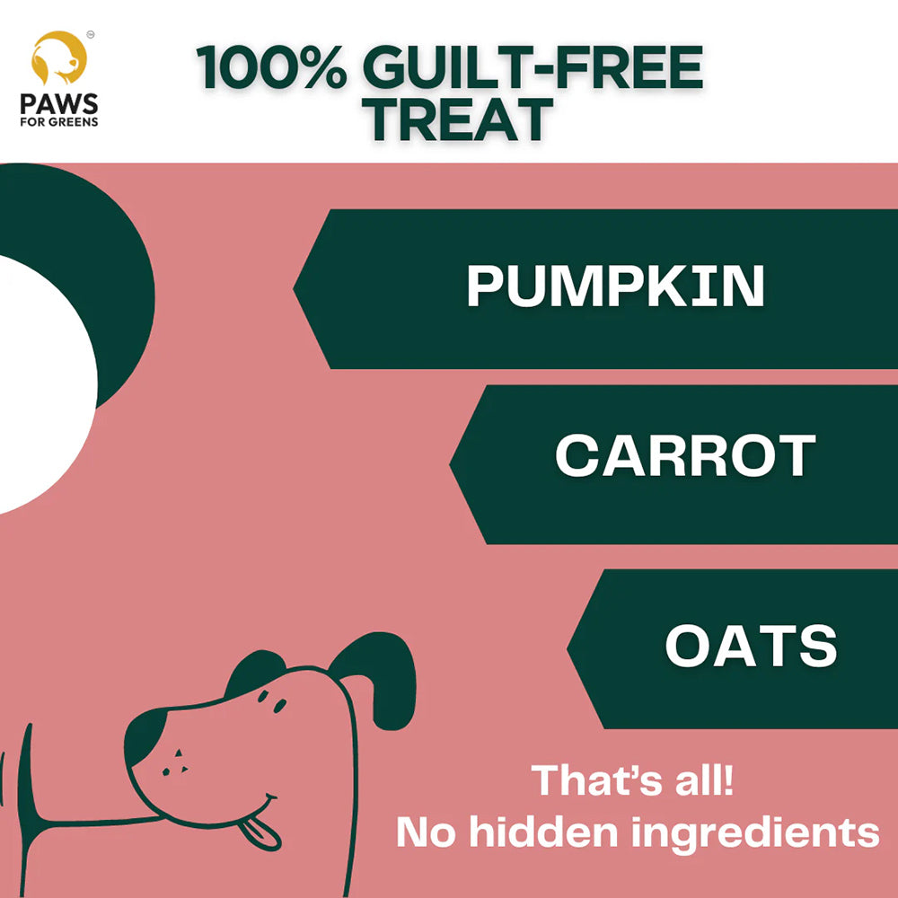 Paws For Greens Vegan Beetroot & Apple Treats For Dog - 100 gm - Heads Up For Tails
