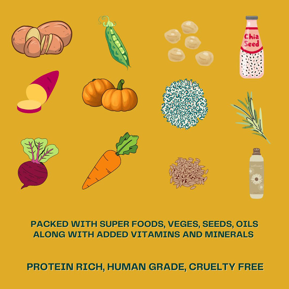 Paws For Greens Vegan Dry Food For Puppy - 1 kg - Heads Up For Tails