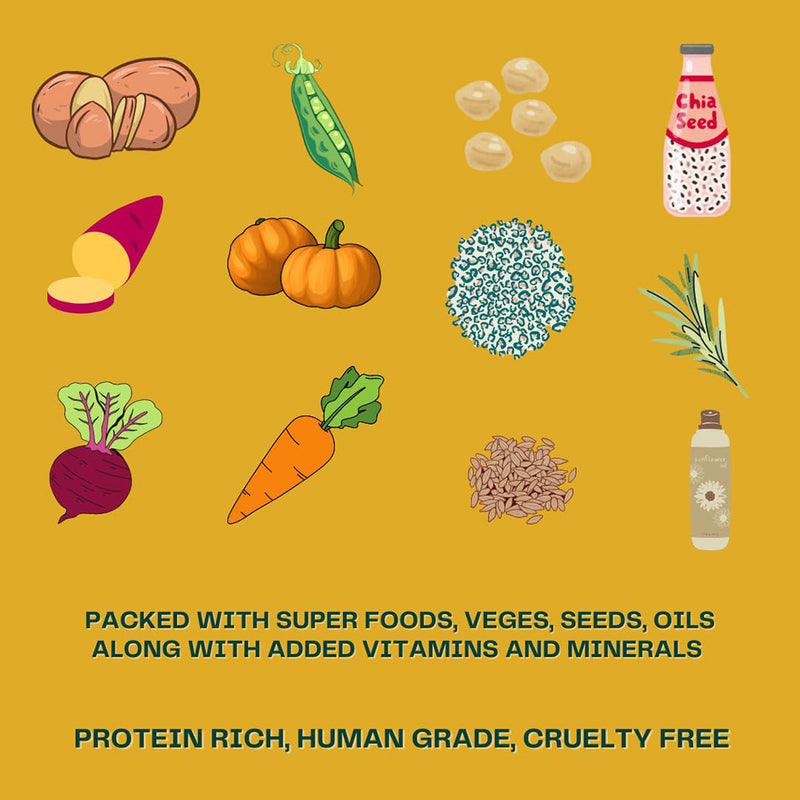 Paws For Greens Vegan Dry Food For Puppy - 1 kg - Heads Up For Tails