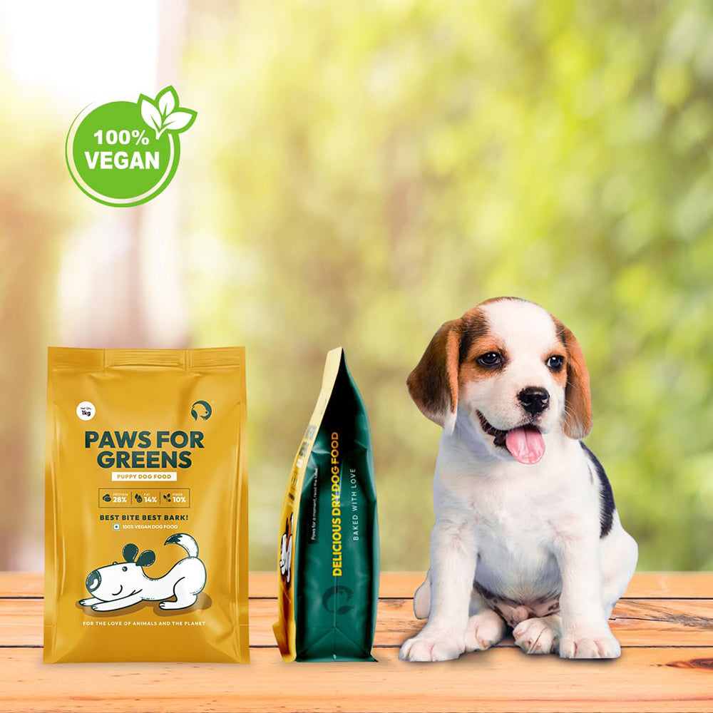 Paws For Greens Vegan Dry Food For Puppy - 1 kg - Heads Up For Tails