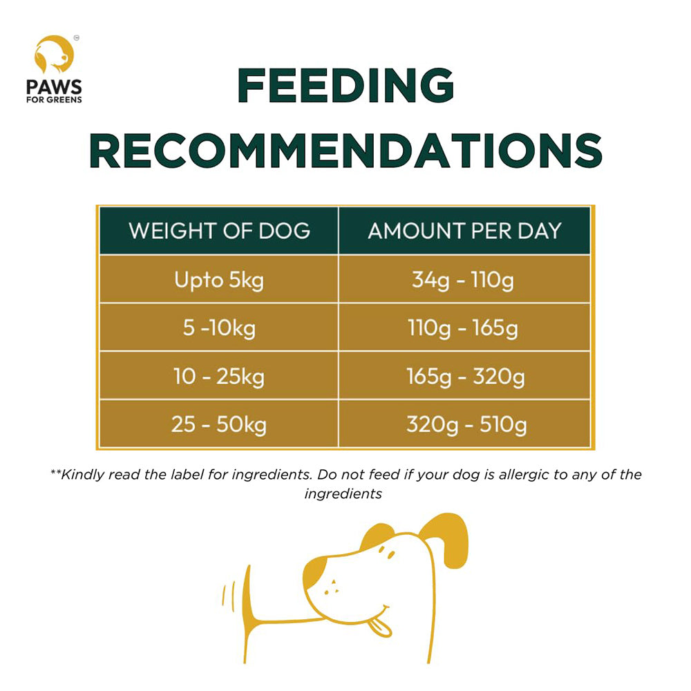 Paws For Greens Vegan Dry Food For Puppy - 1 kg - Heads Up For Tails
