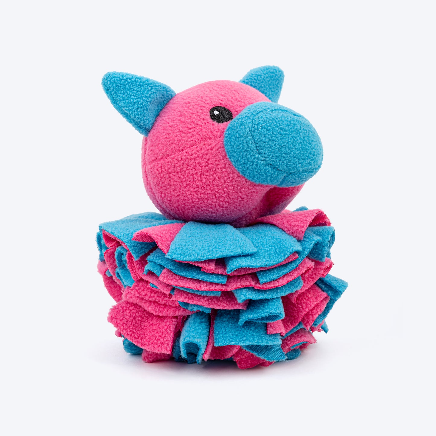 TLC Snuffle Pig Squeaky Plush Toy For Dog - Pink & Blue - Heads Up For Tails