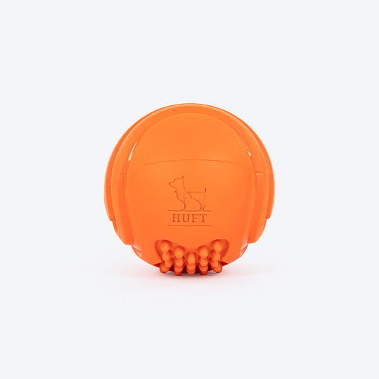 HUFT Chewtastic Mini Feeder Chew Ball For Dog - Orange - Heads Up For Tails
