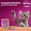 Whiskas Tasty Mix Chicken Tuna With Sweet Potato In Gravy Wet Food For Junior (2-12 Months) Kitten - 70 gm Pack - Heads Up For Tails